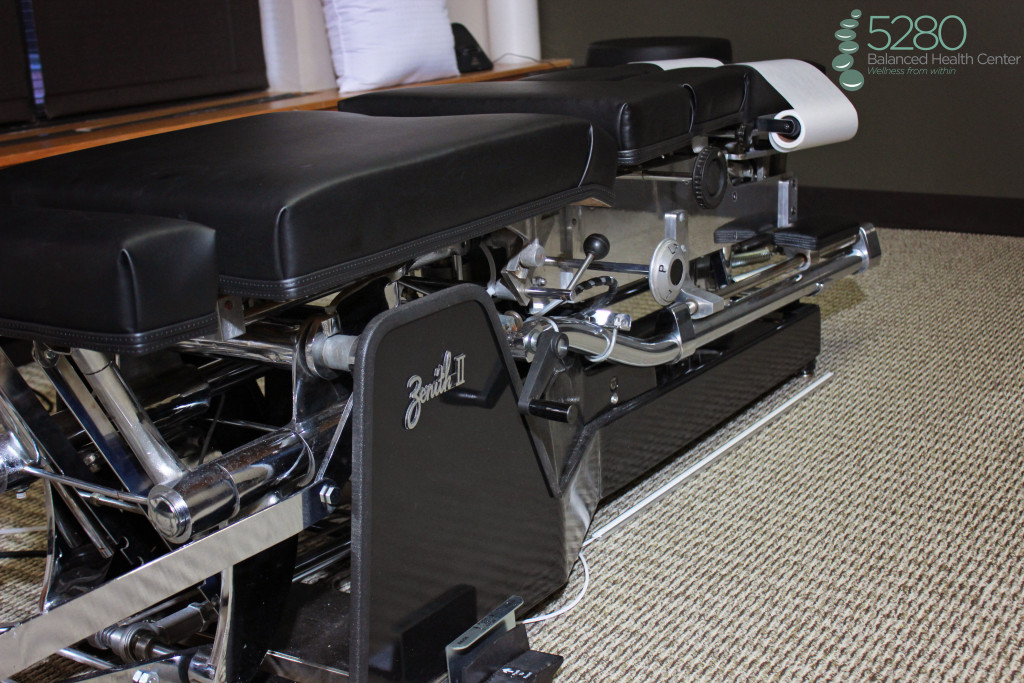 Black Chiropractic table