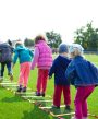 Children playing on field.